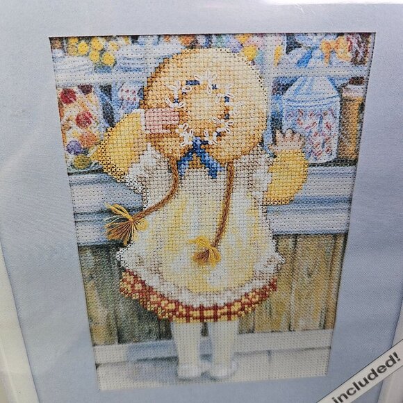 Sweet Treats JCA Weekenders Cross Stitch Kit Little Girl Aida Includes Mat New‎ - Picture 1 of 6